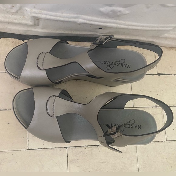 Naked Feet Silver Wedges - Picture 2 of 6